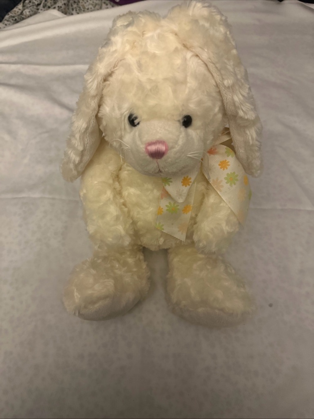 GANZ Cream Plush Toy with Pink Heart Tag